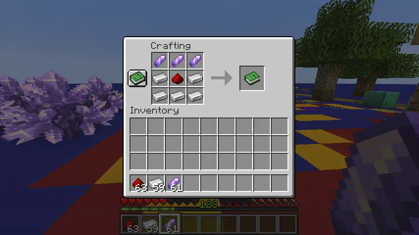 The photometer's recipe, including 3 amethyst shards, 5 iron ingots, and 1 redstone