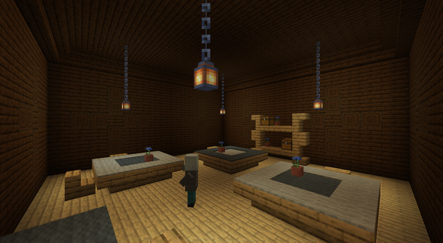 A large banquet hall of the woodland mansion rework