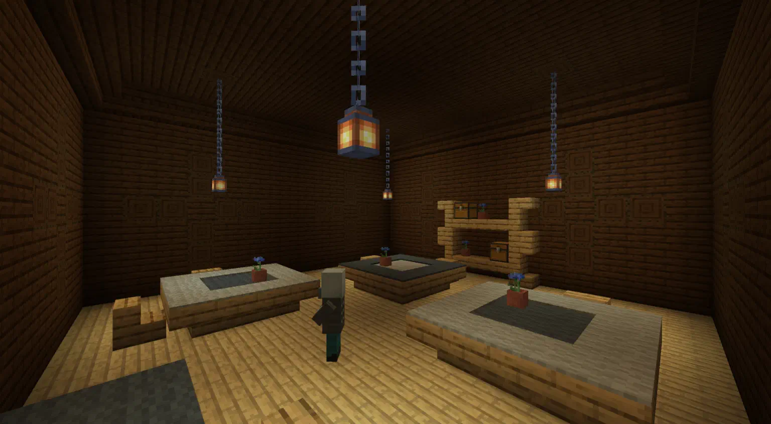 A large banquet hall of the woodland mansion rework