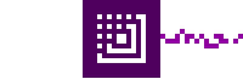 A purple redstone line powered by the Myriad logo