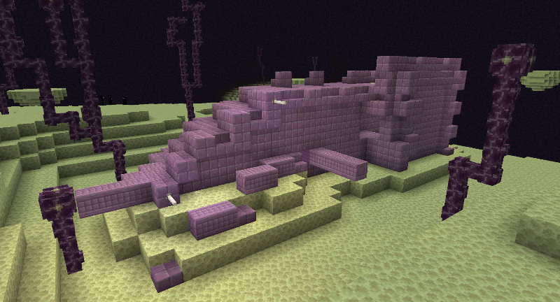 A crashed end ship