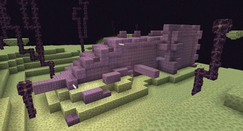 A crashed end ship