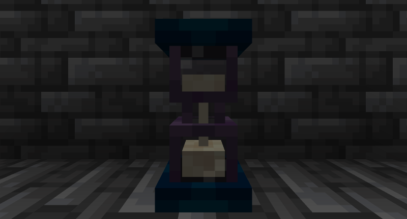 An echoing hourglass filled with sand