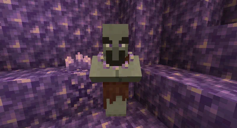 A geomancer standing in a geode